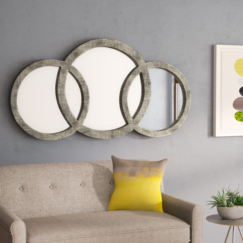 Wade Logan® Cromartie Antique Silver Leaf 3 Ring Mirror & Reviews